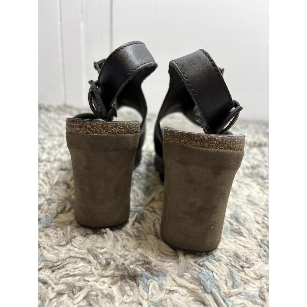 Otbt Shoes Womens 8 Jaunt Wedge Sandals Hooded Platform Peep Toe Leather - Picture 8 of 13